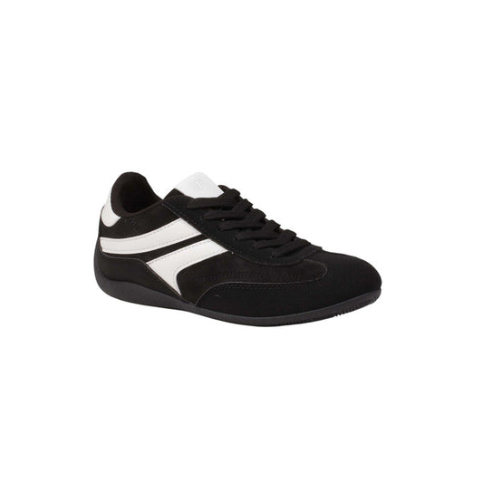 Suede Solid Sneakers – Black (SR-3546)