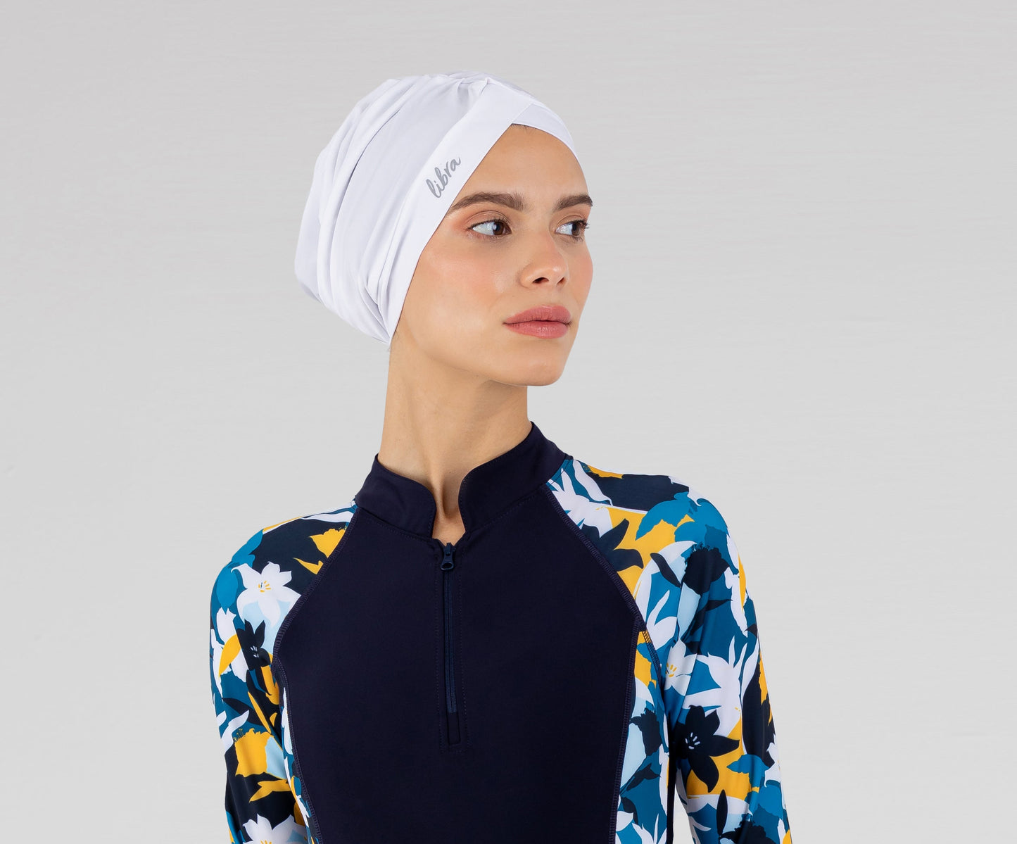 Sleek Swim Turban - White