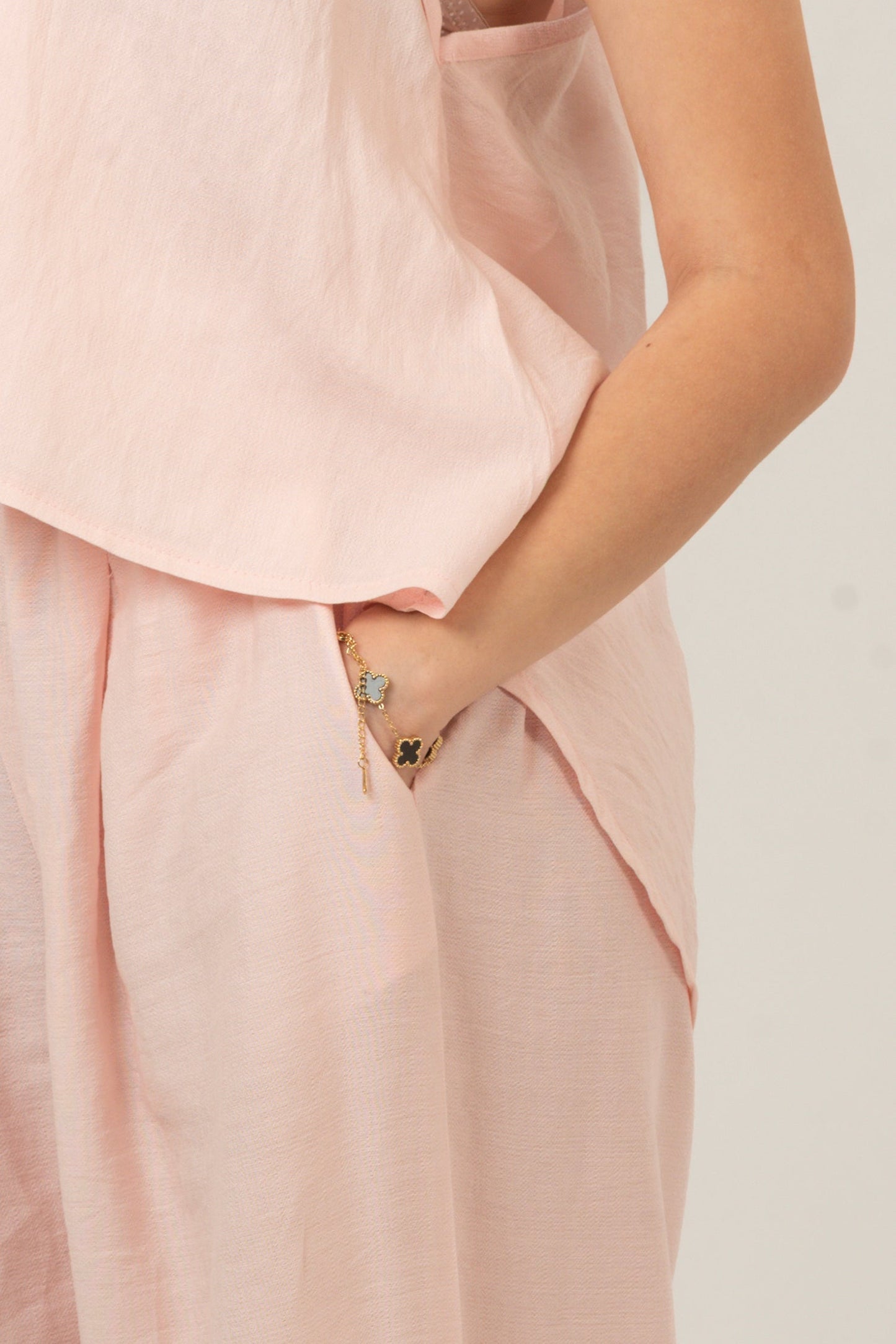 Linen Halter Neck Set Top & Pant For Women