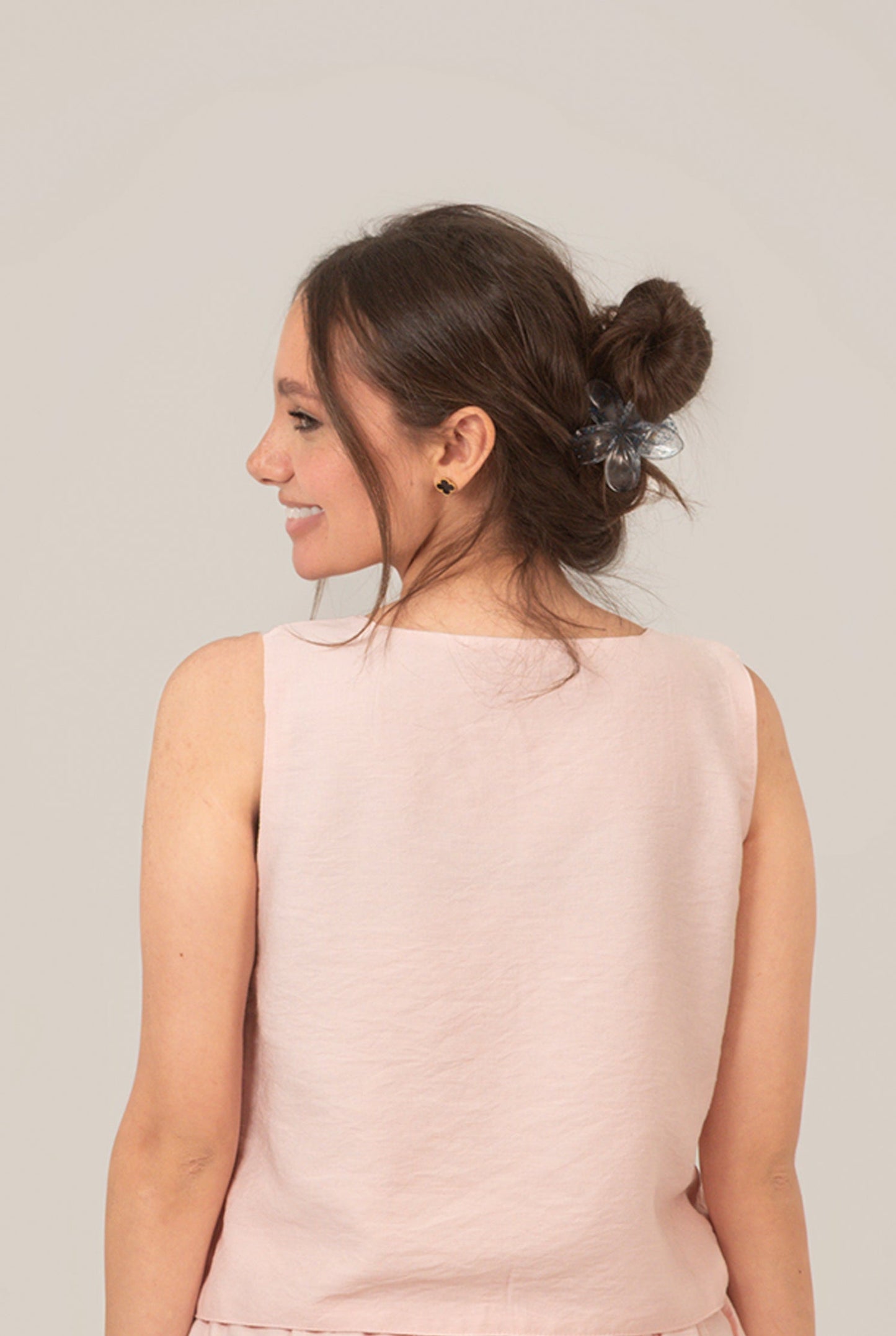 Linen Rectangle Cut Neck Top