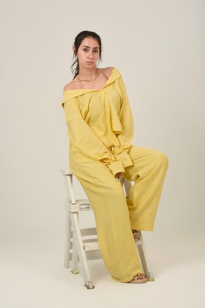 Linen Oversized Set Shirt & Pant