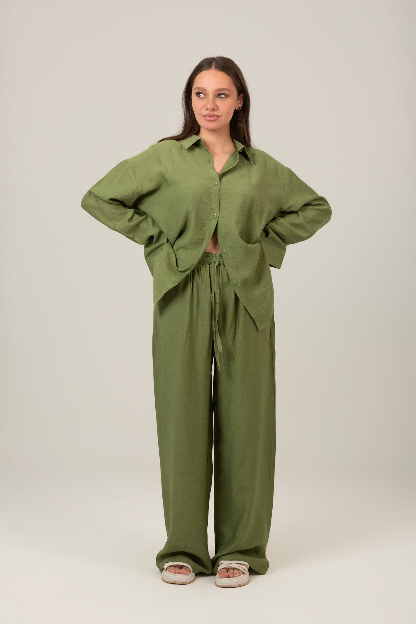 Linen Oversized Set Shirt & Pant