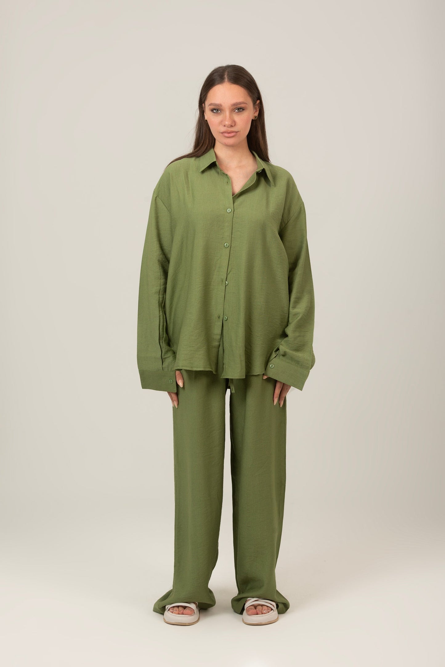 Linen Oversized Set Shirt & Pant
