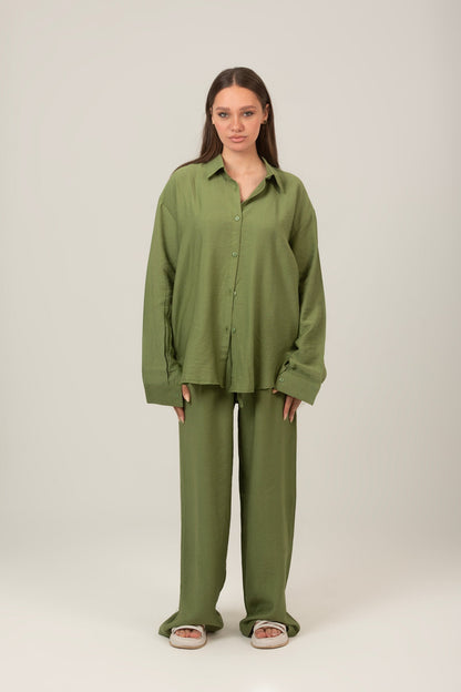 Linen Oversized Set Shirt & Pant