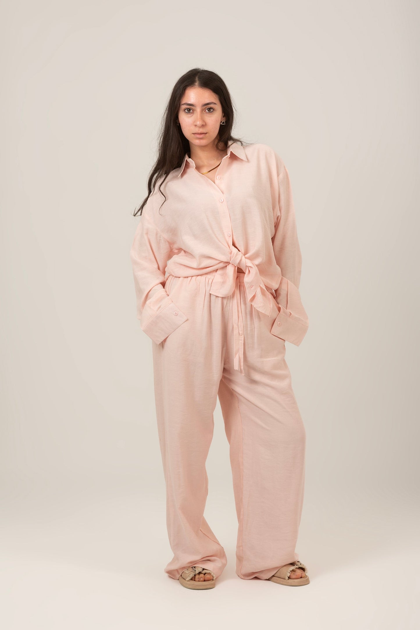Linen Oversized Set Shirt & Pant