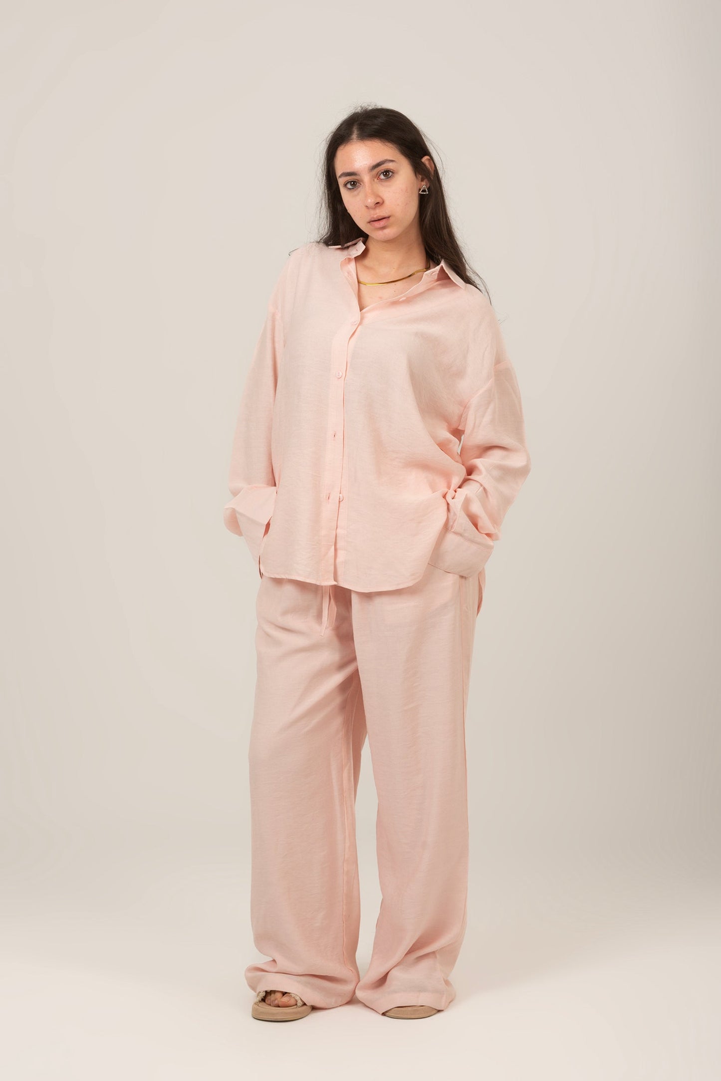 Linen Oversized Set Shirt & Pant