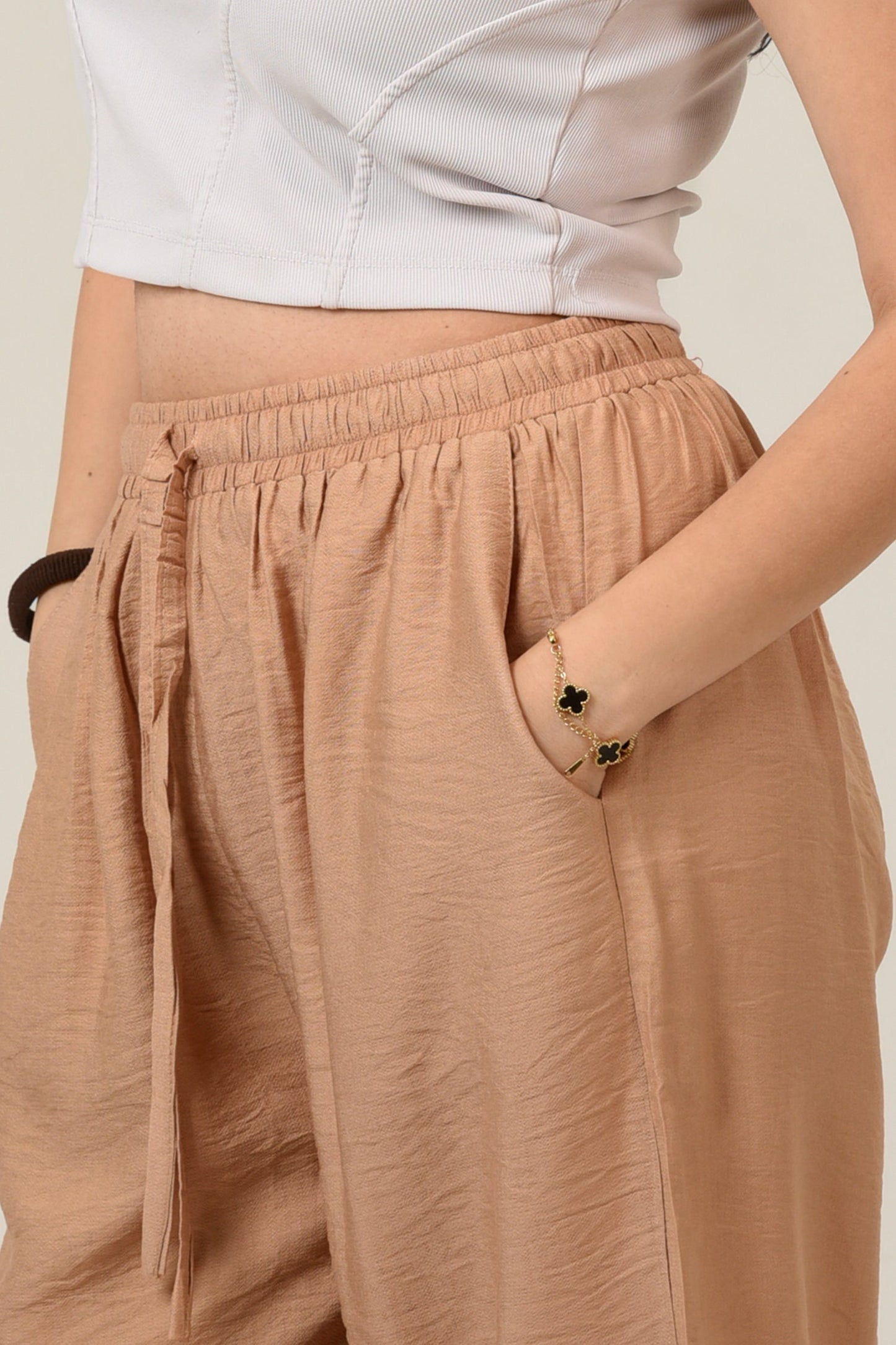 Linen High Waist Pants