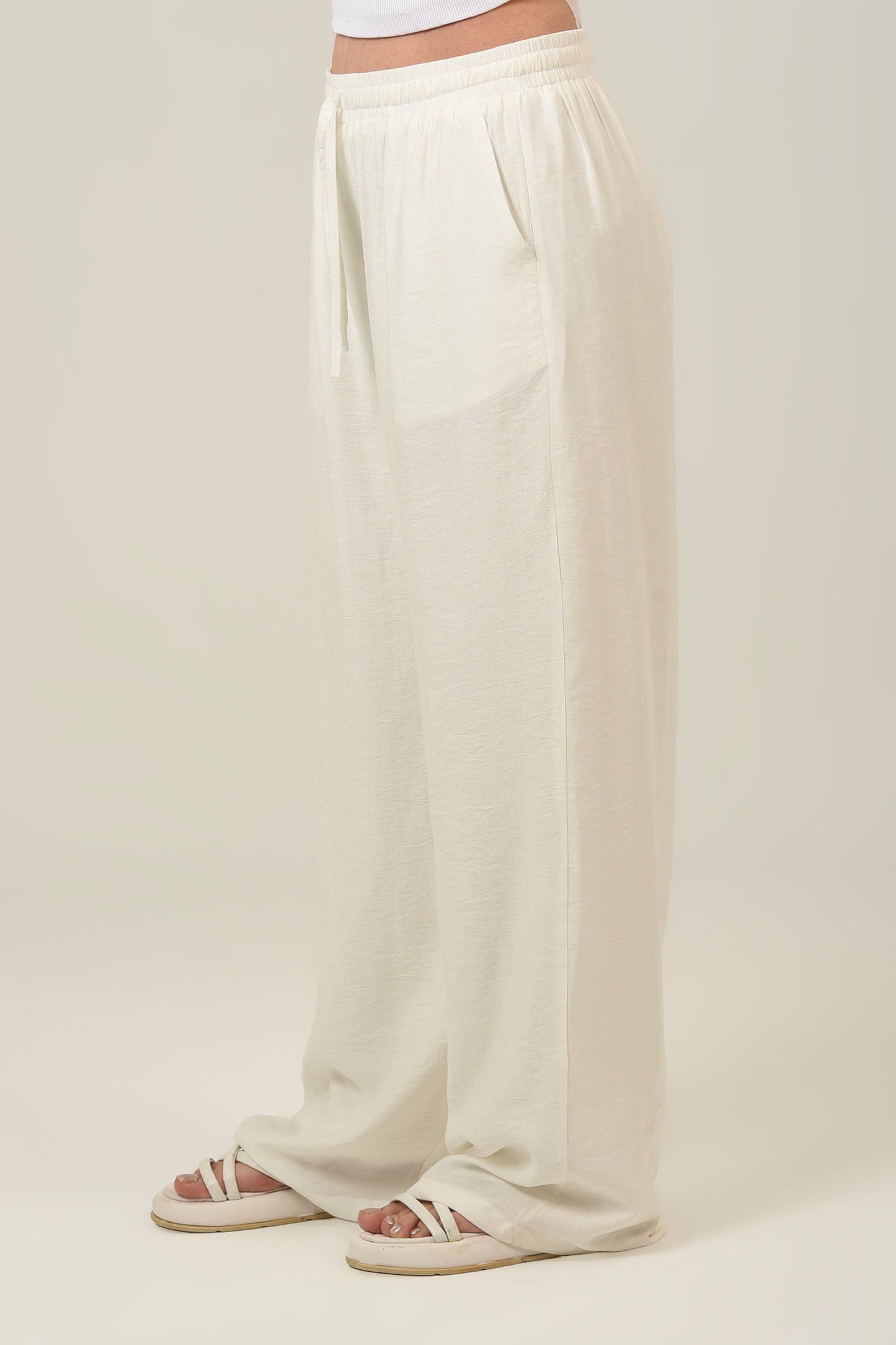 Linen High Waist Pants