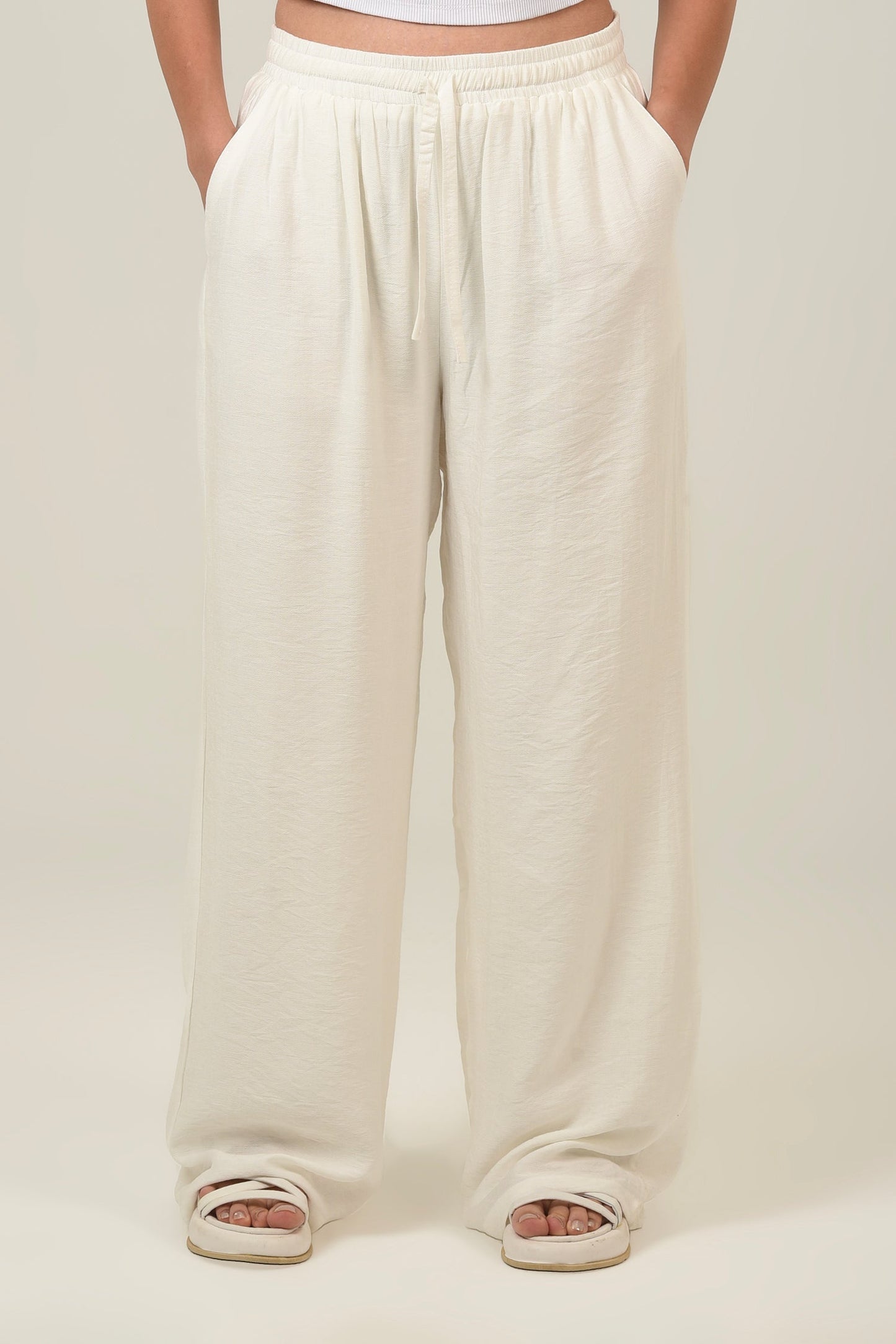 Linen High Waist Pants