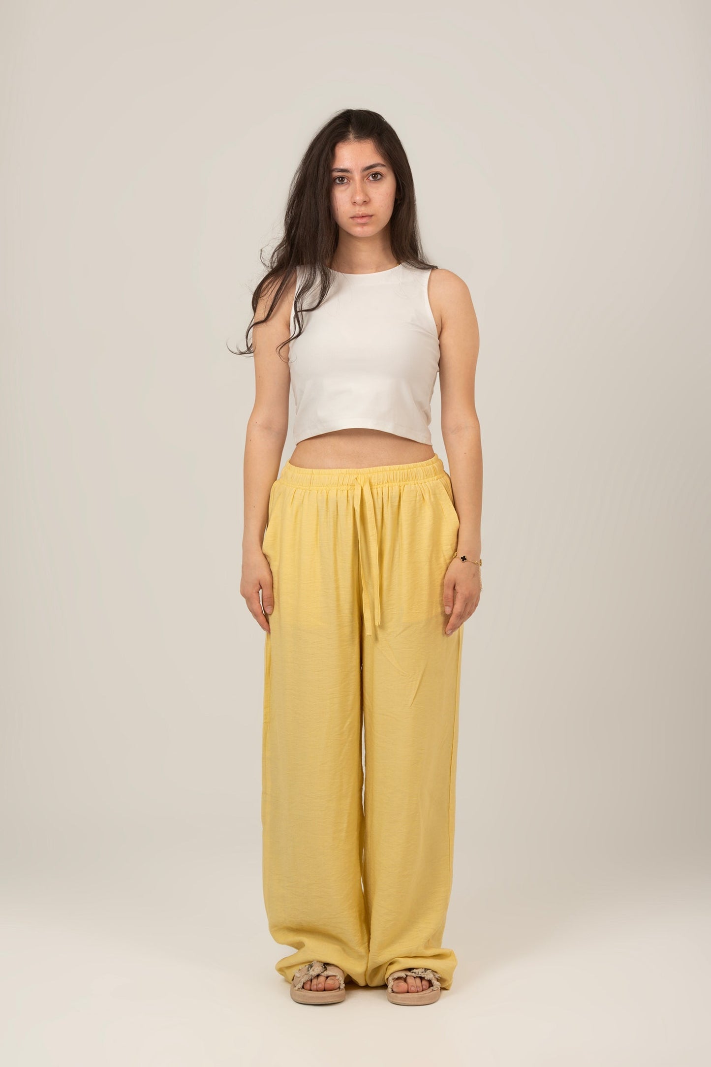 Linen High Waist Pants