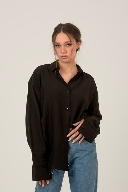 Linen Oversized Loose Fit Shirt
