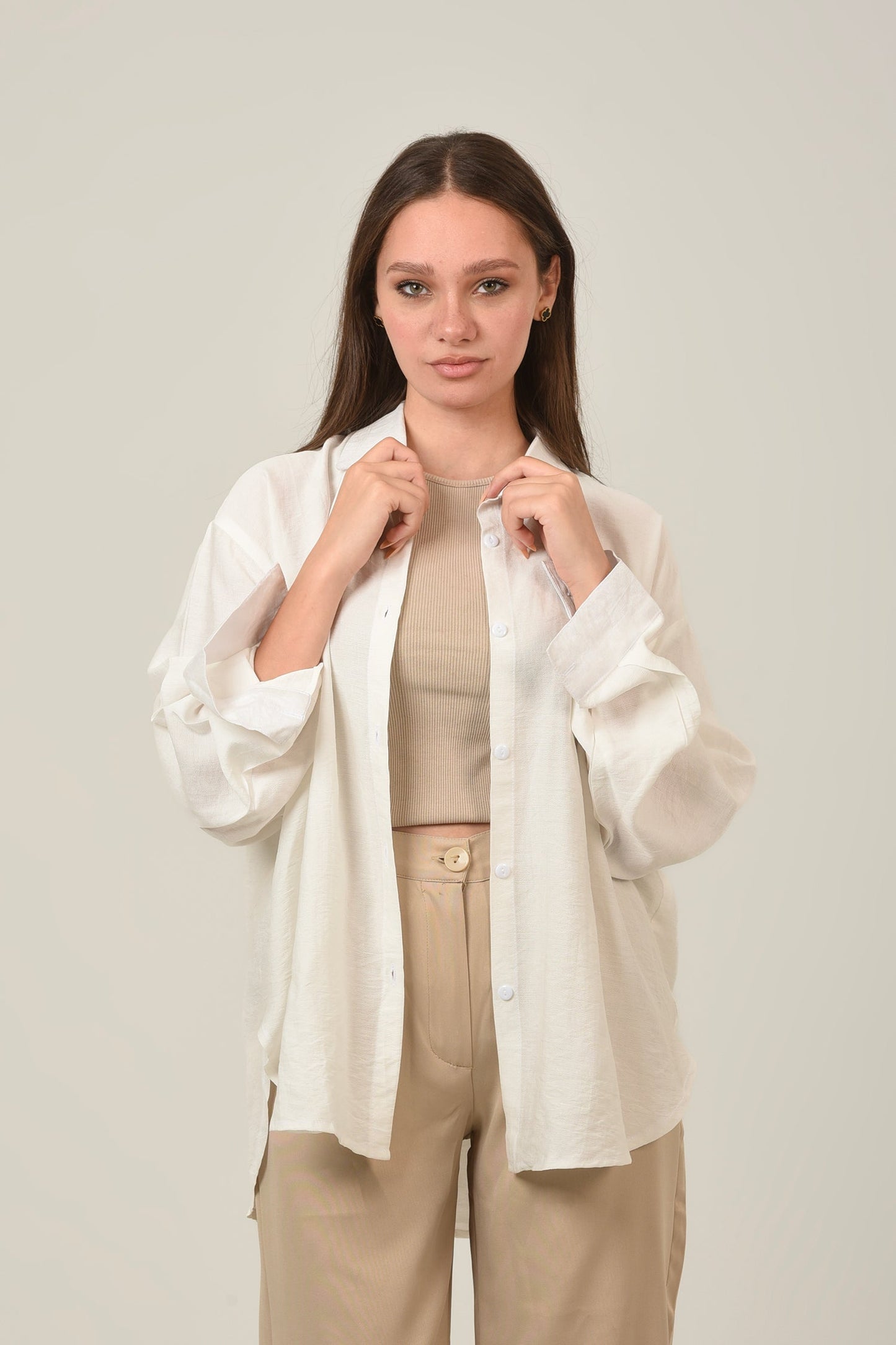 Linen Oversized Loose Fit Shirt