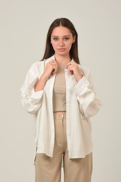 Linen Oversized Loose Fit Shirt