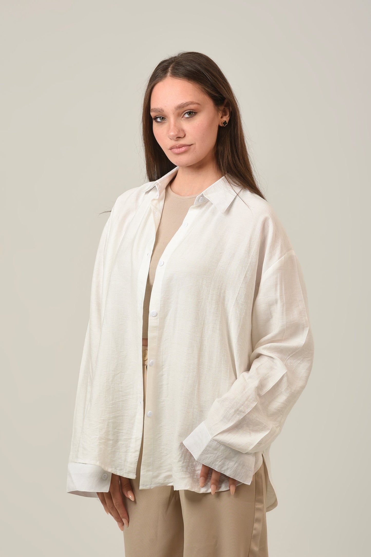 Linen Oversized Loose Fit Shirt