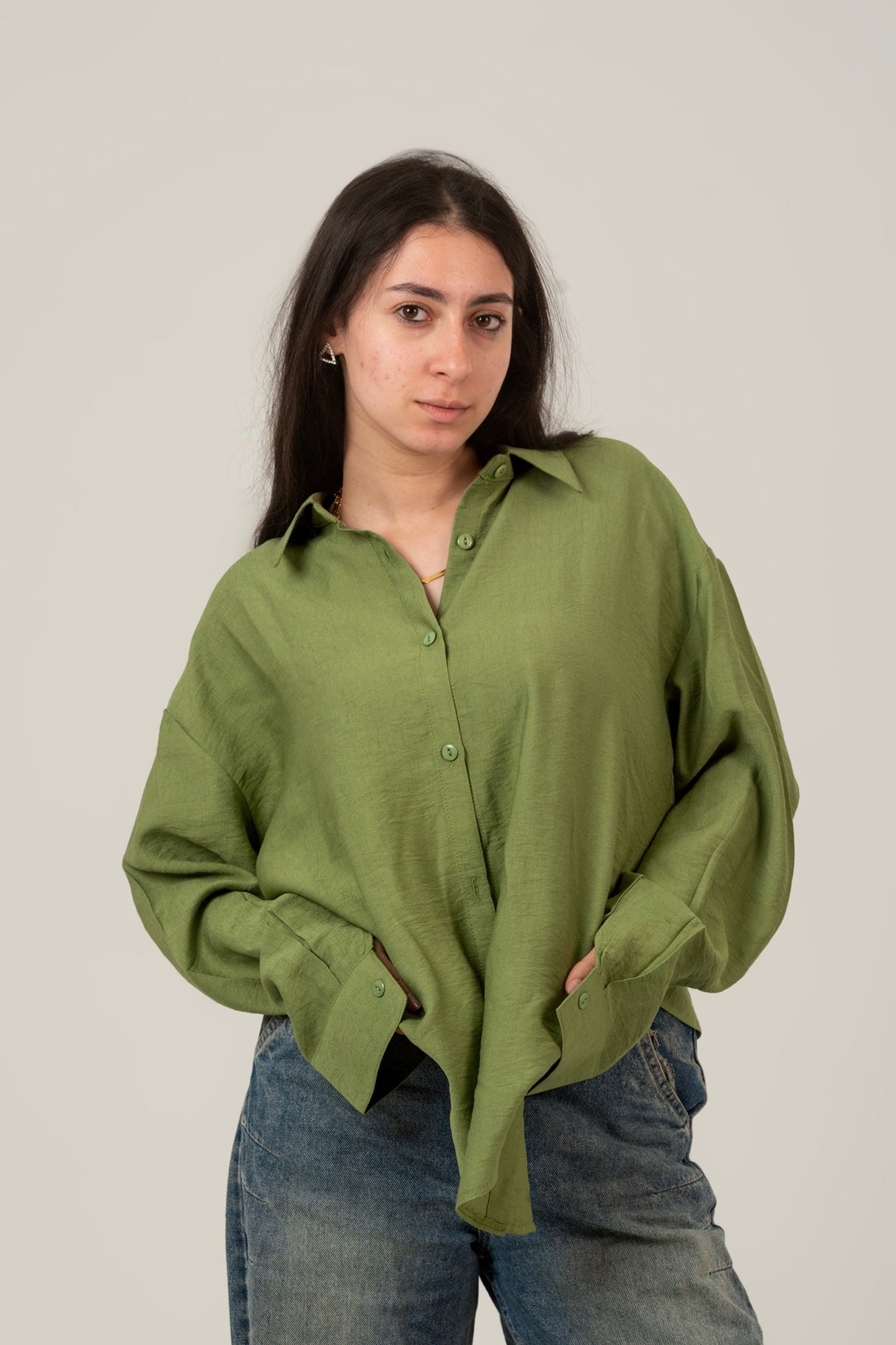 Linen Oversized Loose Fit Shirt