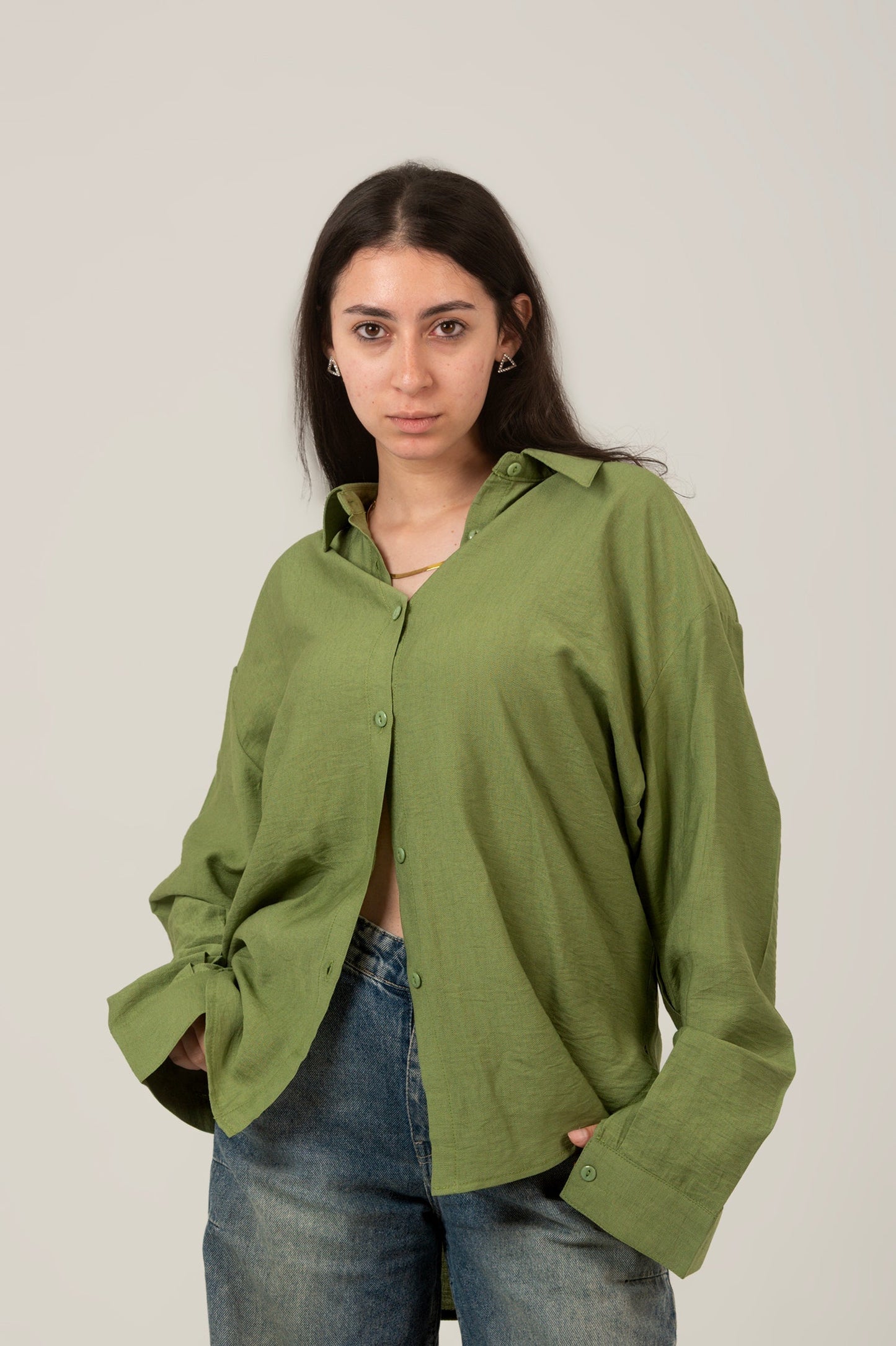 Linen Oversized Loose Fit Shirt