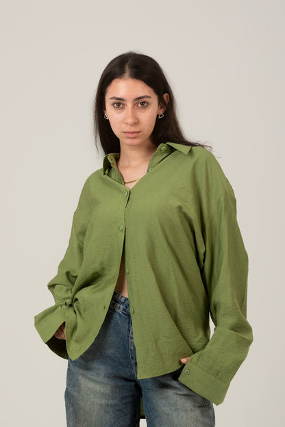 Linen Oversized Loose Fit Shirt