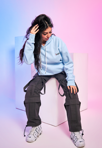 Cotton Melton Solid Hoodie – Baby Blue