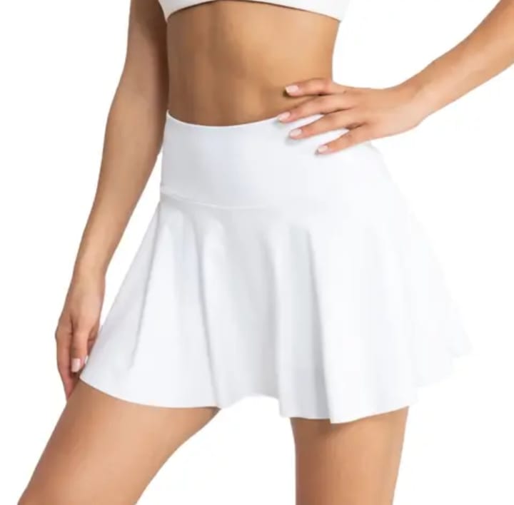 Sporty Elegance Skirt - White