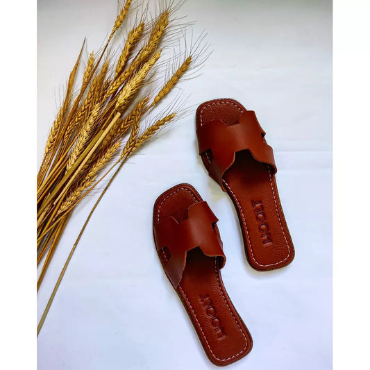 Leather H-Chic Slides Slipper - Havan