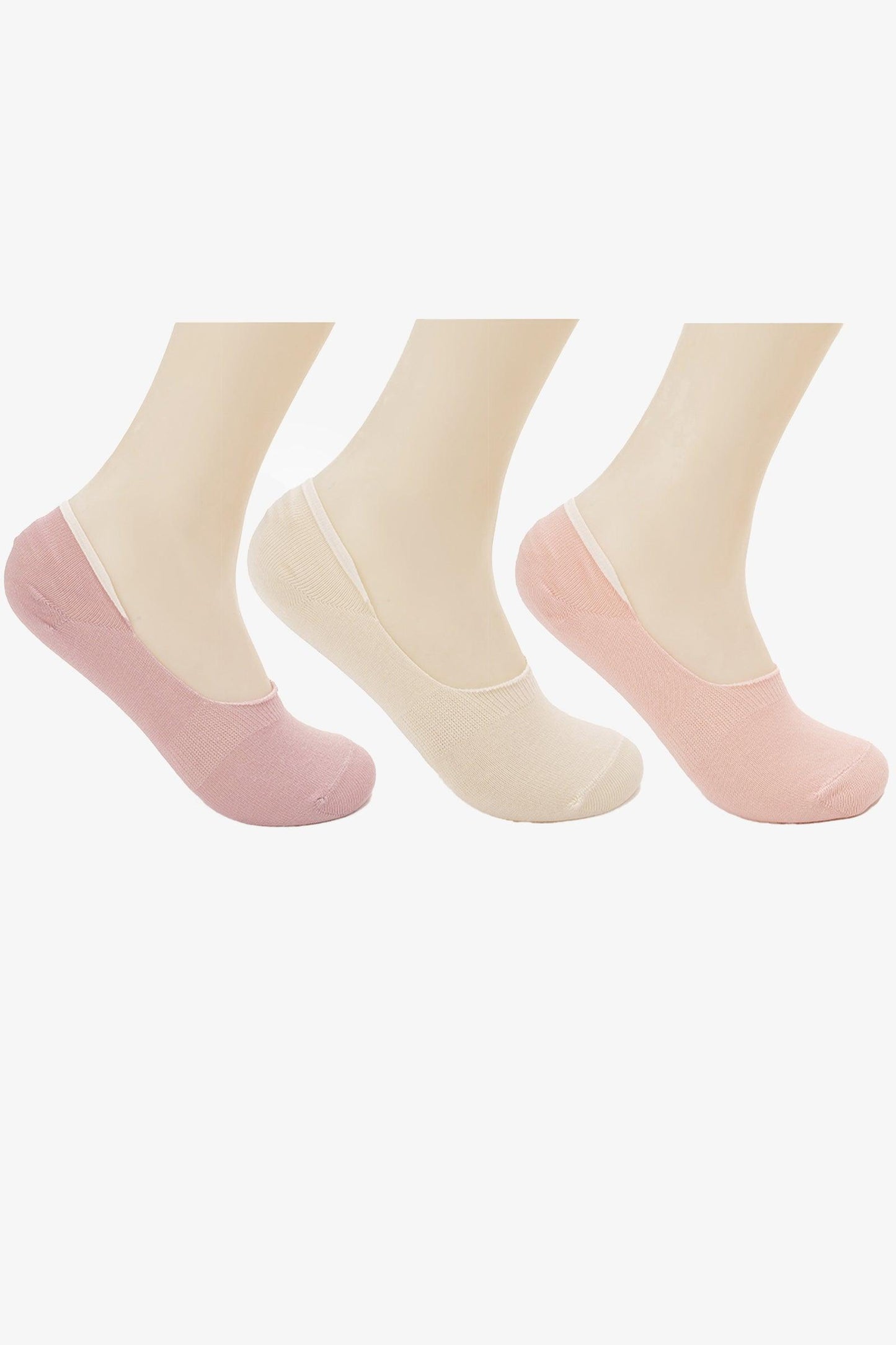 Cotton Invisible Socks - 3 Pairs - Carina - ÙƒØ§Ø±ÙŠÙ†Ø§