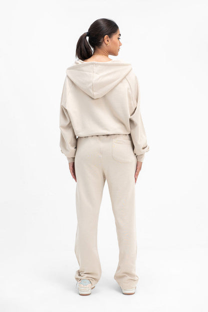 Melton Sweatshirt Quarter-Zip - Latte