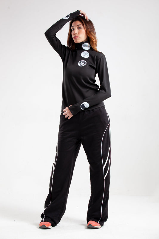 Diving Fabric Graphic Slim Fit Sweatshirt – Black