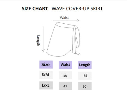 Lycra Wave Cover-Up Skirt - Black