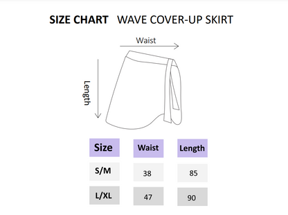 Lycra Wave Cover-Up Skirt - White