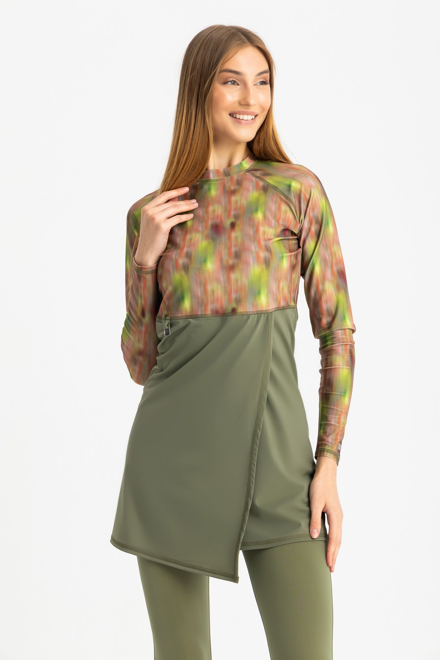 Lycra Motion Wave Swim Top - Multicolor