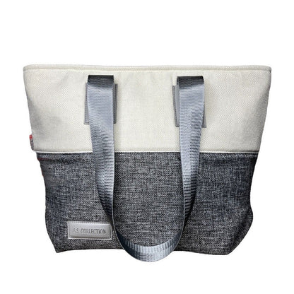Burlap Bi-Tone Tote Bag – Grey