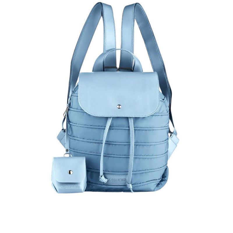 Bee Waterproof Two Toned Backpack - Sky Blue