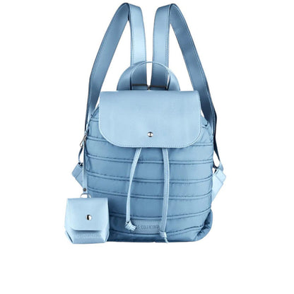 Bee Waterproof Two Toned Backpack - Sky Blue