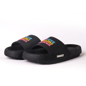 Rubber Dream Step Slippers - Black