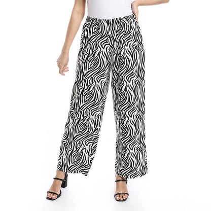 Wide Lenin patterened pants