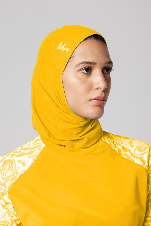 Lycra Ultra-Fit Swim Hijab - Yellow