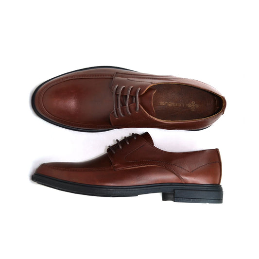Leather Formal Lace-Up Shoes - Brown