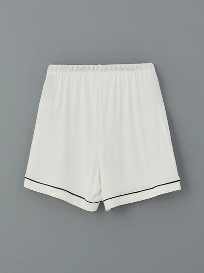 Collared Neck Pajama Set