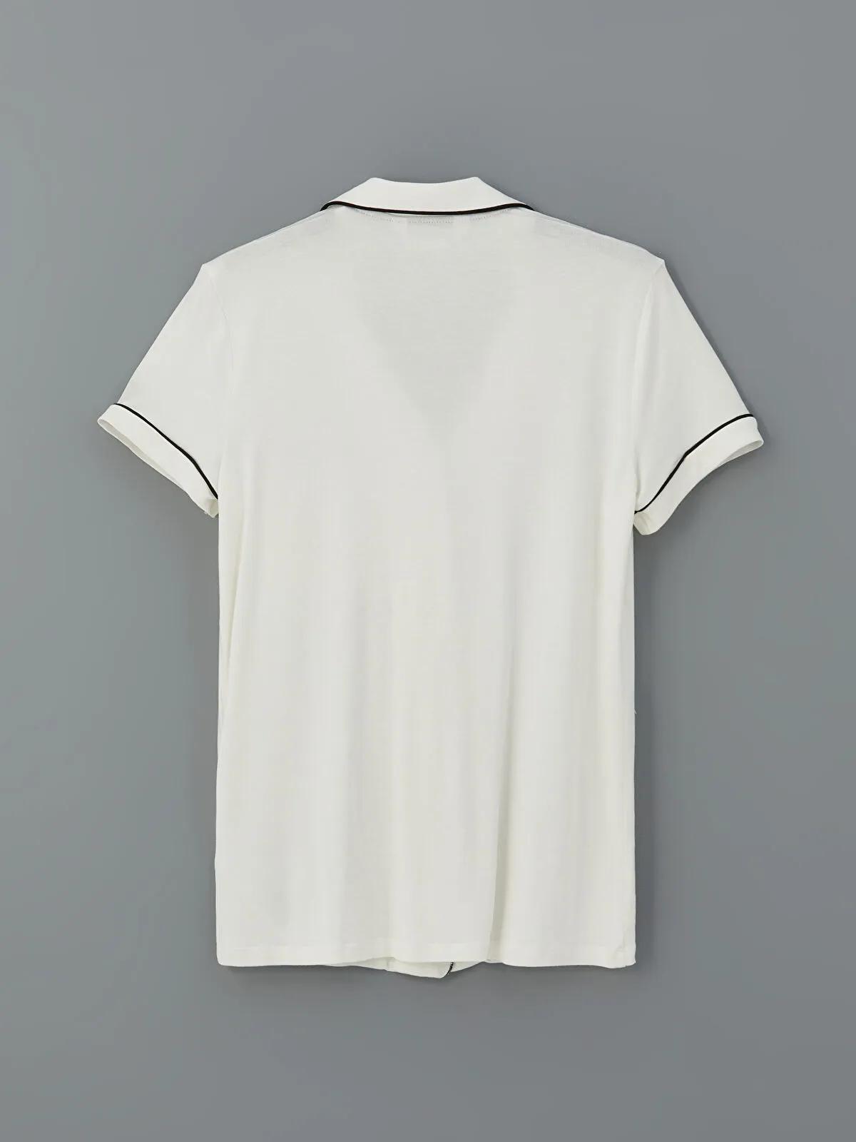 Collared Neck Pajama Set