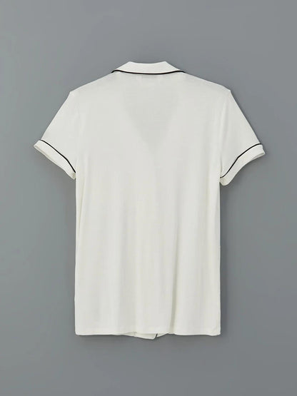 Collared Neck Pajama Set