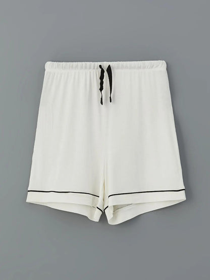 Collared Neck Pajama Set