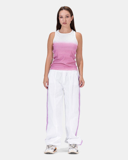 Gabardine Parachute Pants - White