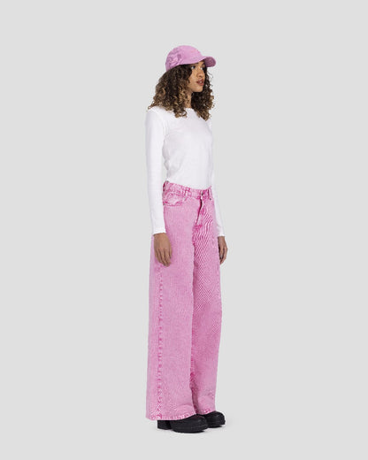 Denim Wide-Leg Cut - Pink