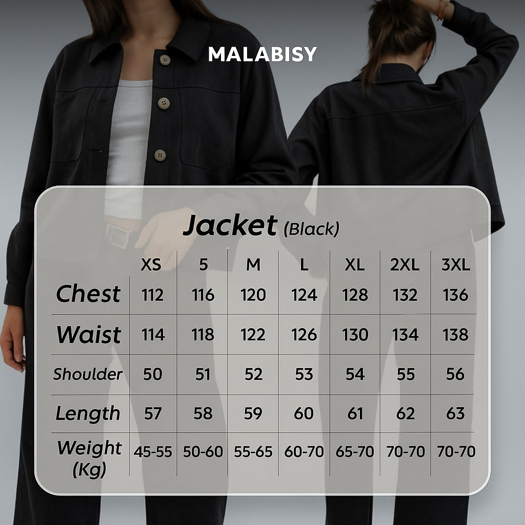 Suede Solid Button Jacket – Black