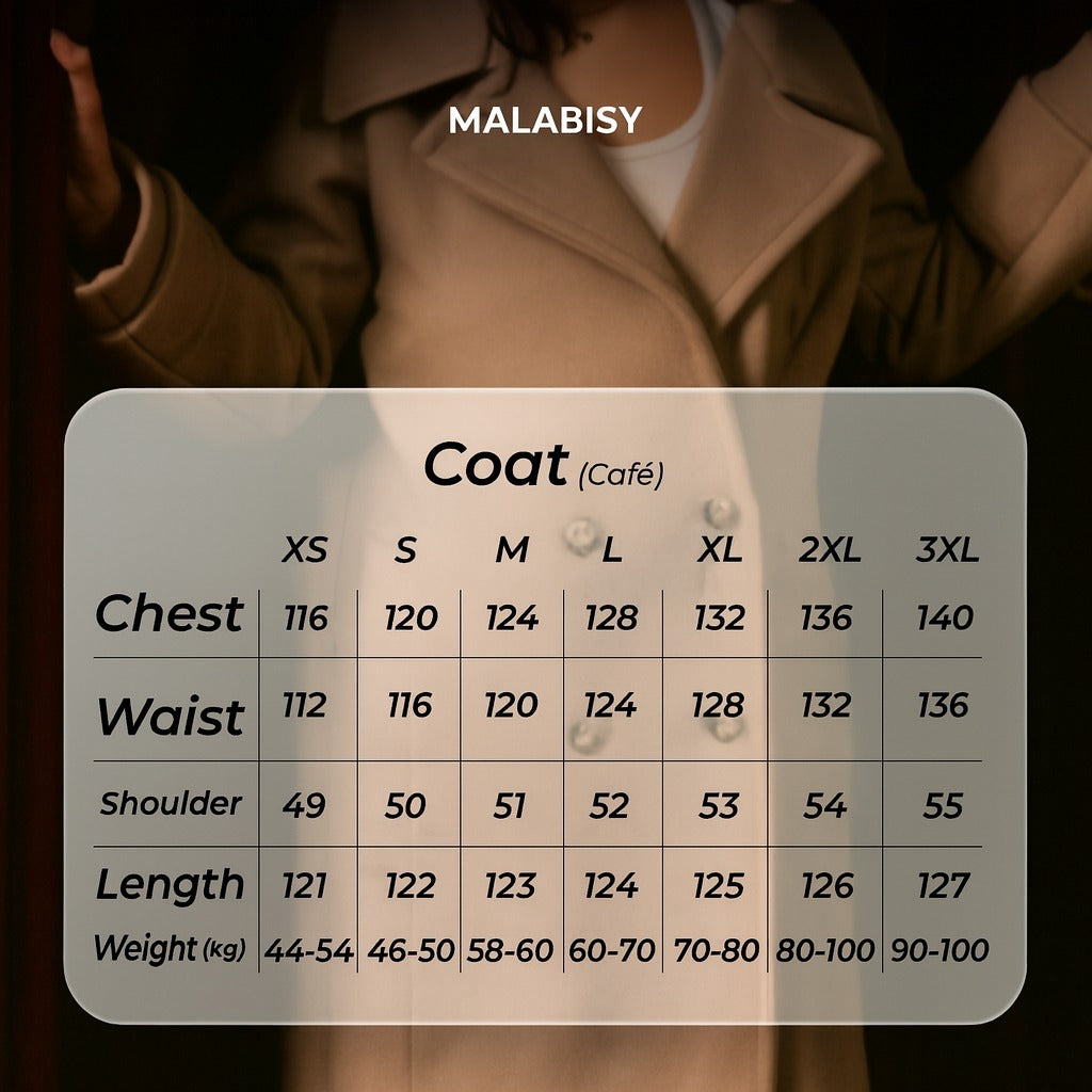 Wool Double-Breasted Coat – Café