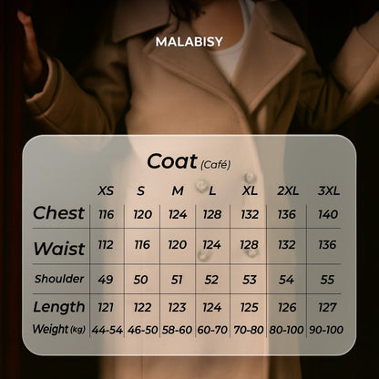 Wool Double-Breasted Coat – Café