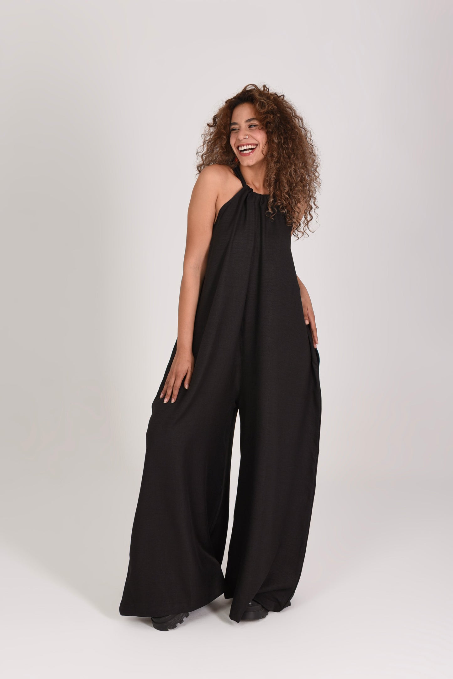 Linen Minimalist Wide Leg Jumpsuit