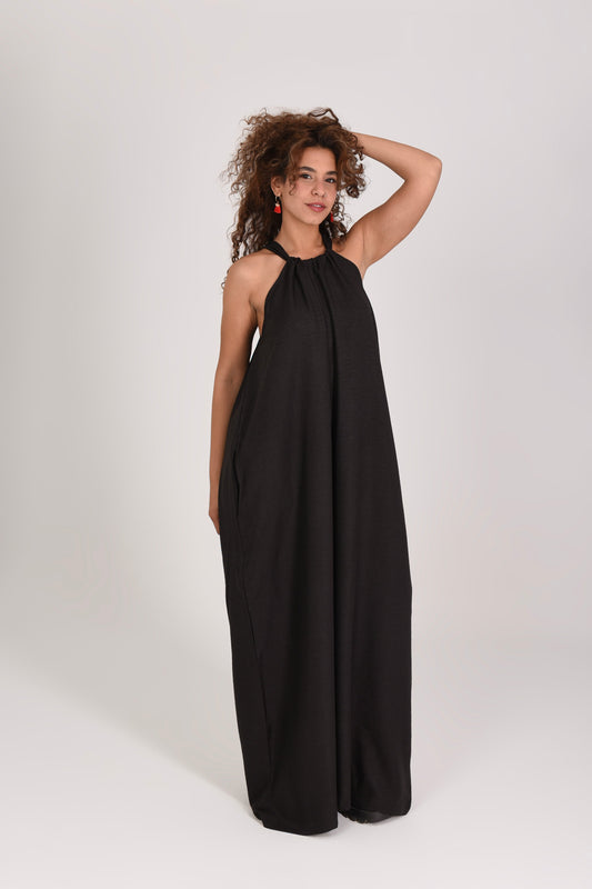 Linen Minimalist Wide Leg Jumpsuit