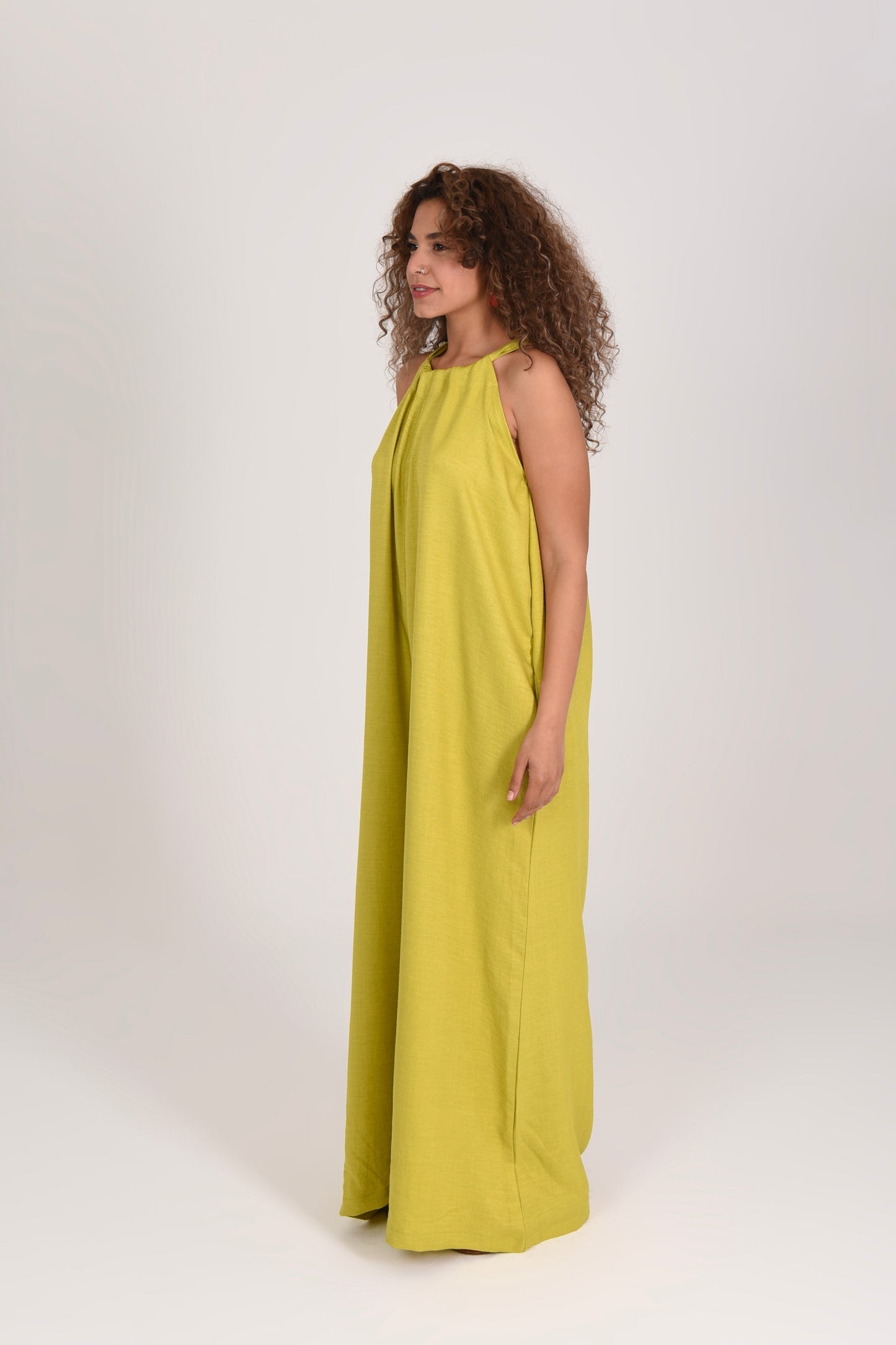 Linen Minimalist Wide Leg Jumpsuit