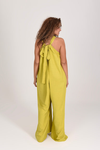 Linen Minimalist Wide Leg Jumpsuit